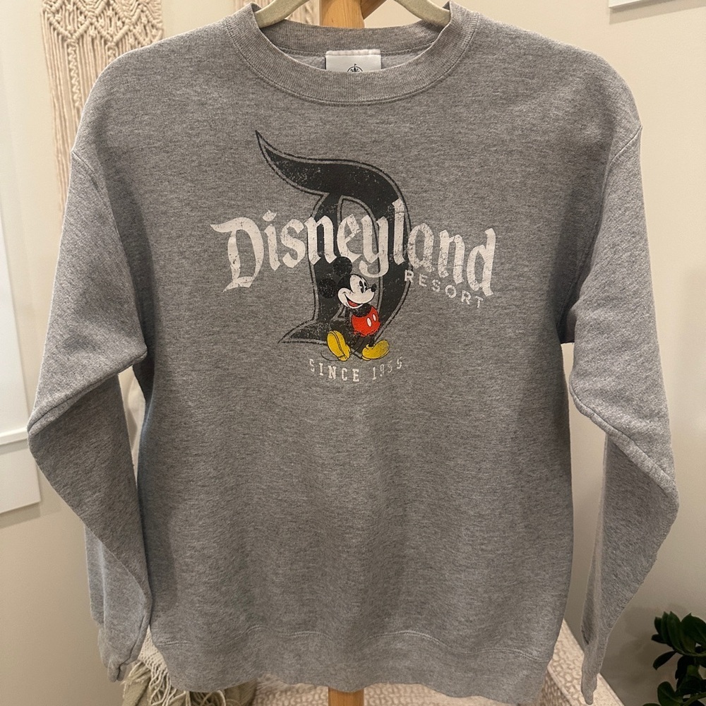Disneyland Resort Mickey Mouse Gray Crewneck Sweatshirt Small